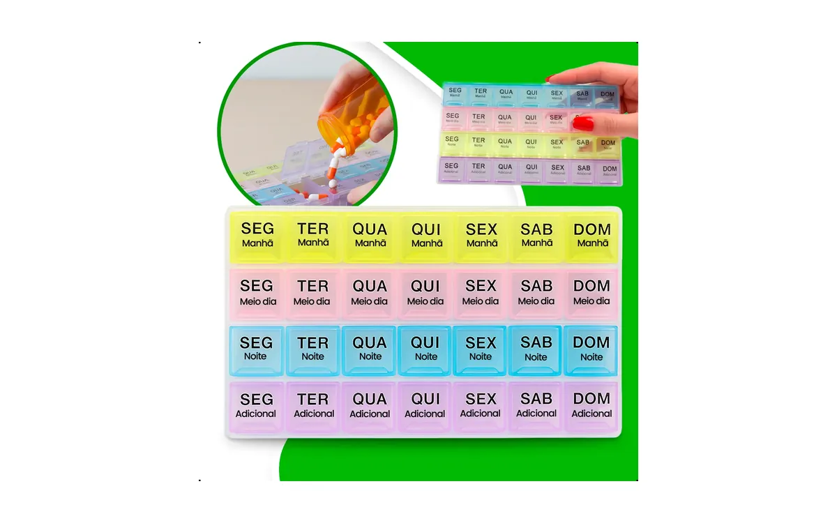 Weekly pill organizer with detachable modules