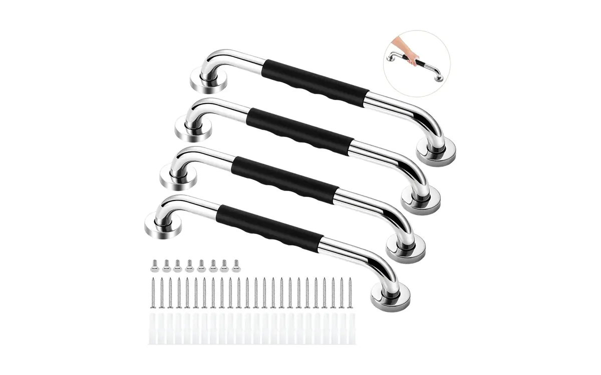 4-piece stainless steel grab bar kit